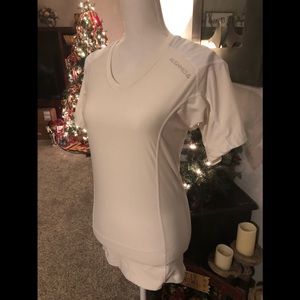 Alignmed women’s white short sleeve shirt - Sz L